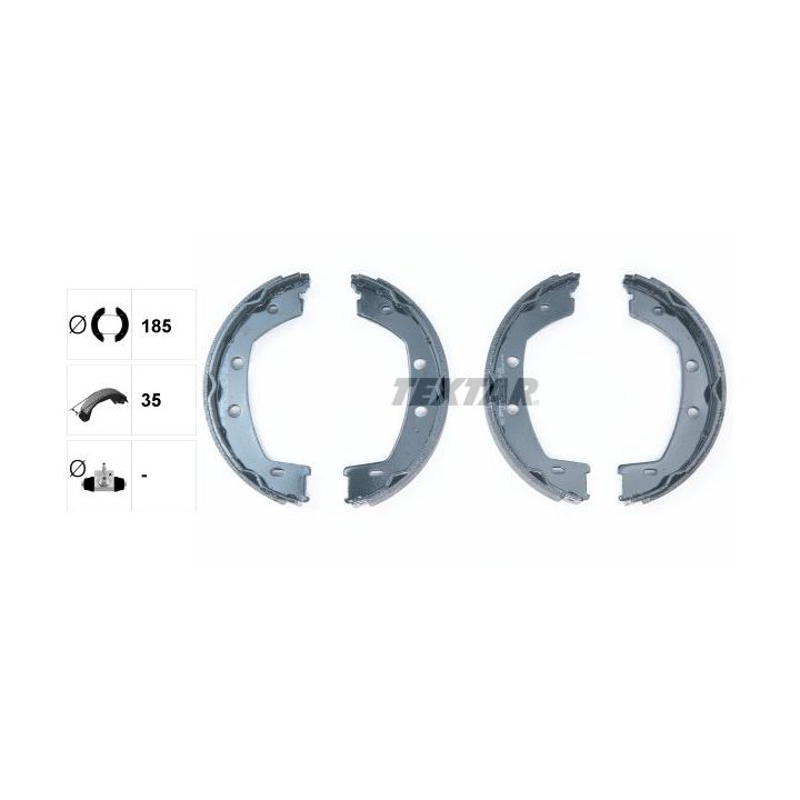 Stabdžių trinkelių komplektas, stovėjimo stabdis TEXTAR 91067800