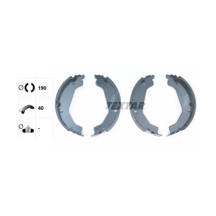 Stabdžių trinkelių komplektas, stovėjimo stabdis TEXTAR 91068400