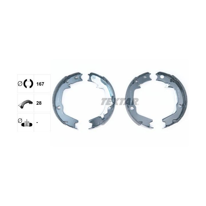 Stabdžių trinkelių komplektas, stovėjimo stabdis TEXTAR 91068500