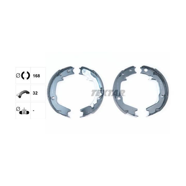 Stabdžių trinkelių komplektas, stovėjimo stabdis TEXTAR 91070300