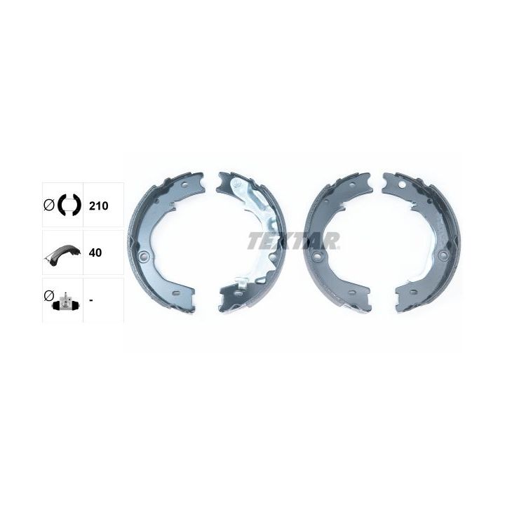 Stabdžių trinkelių komplektas, stovėjimo stabdis TEXTAR 91072700