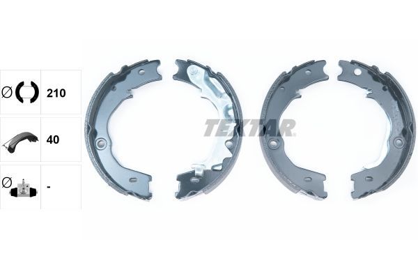 Stabdžių trinkelių komplektas, stovėjimo stabdis TEXTAR 91072700