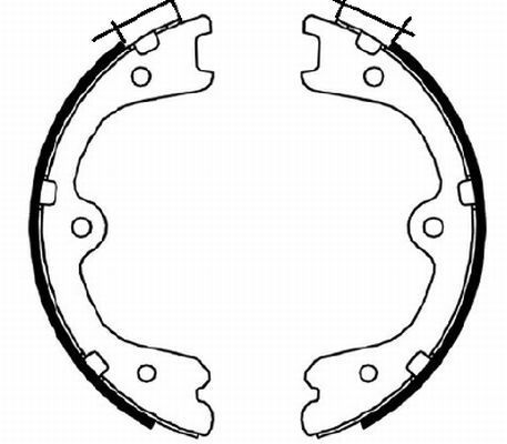 Stabdžių trinkelių komplektas, stovėjimo stabdis TEXTAR 91073100