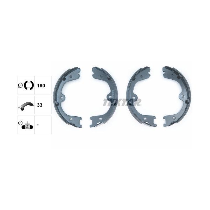 Stabdžių trinkelių komplektas, stovėjimo stabdis TEXTAR 91073200