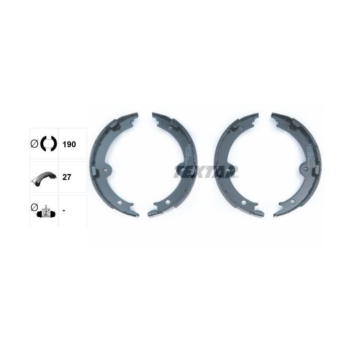 Stabdžių trinkelių komplektas, stovėjimo stabdis TEXTAR 91074000