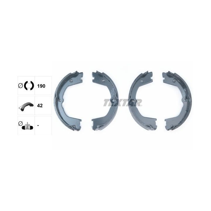 Stabdžių trinkelių komplektas, stovėjimo stabdis TEXTAR 91074900