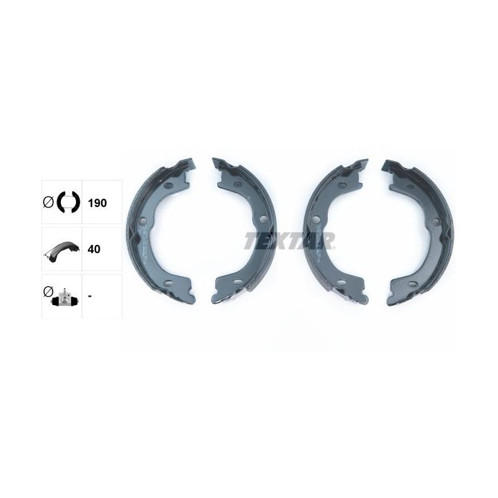 Stabdžių trinkelių komplektas, stovėjimo stabdis TEXTAR 91075300