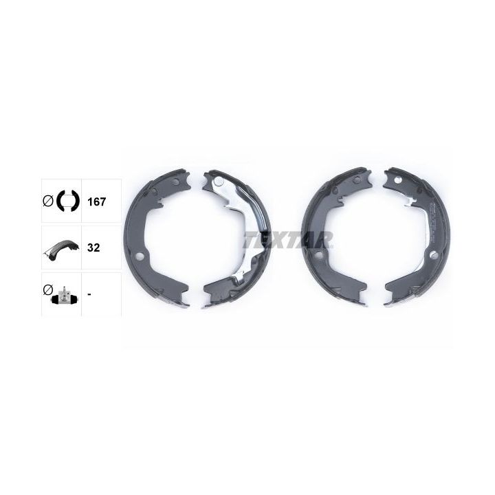 Stabdžių trinkelių komplektas, stovėjimo stabdis TEXTAR 91075400