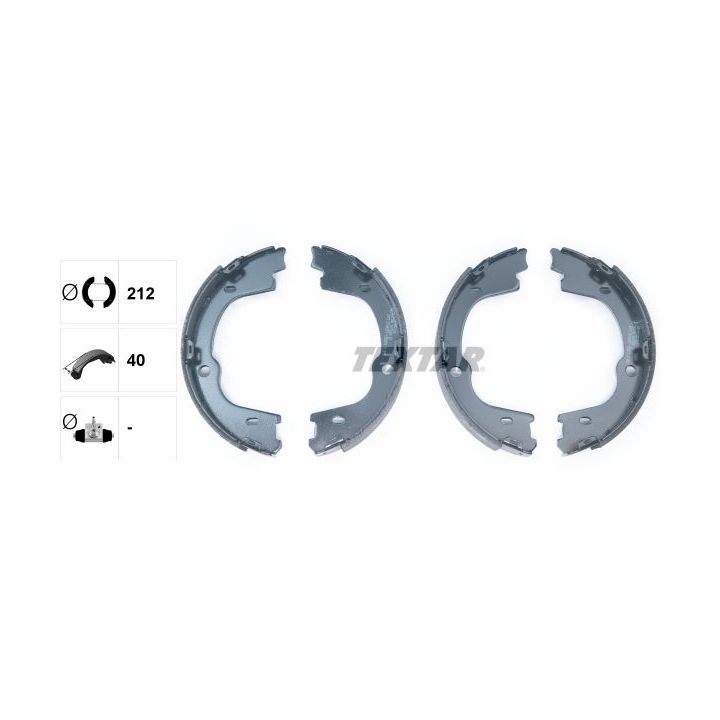 Stabdžių trinkelių komplektas, stovėjimo stabdis TEXTAR 91076000