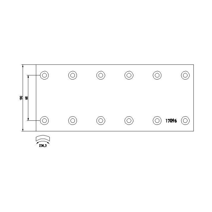 Stabdžių antdėklo rinkinys, būgninis stabdys TEXTAR 1709601