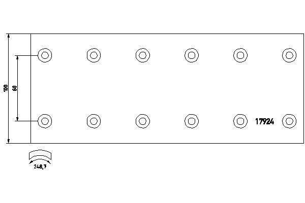 Stabdžių antdėklo rinkinys, būgninis stabdys TEXTAR 1792408