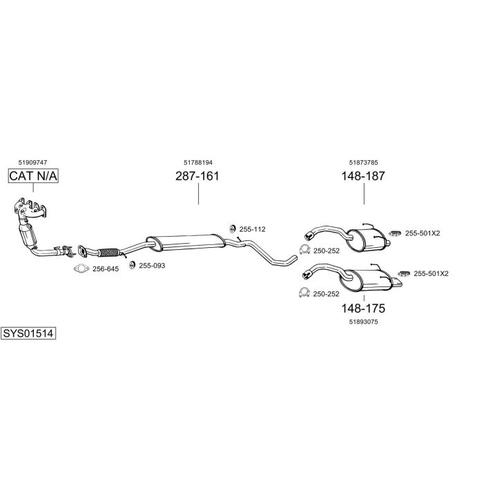 Išmetimo sistema BOSAL SYS01514