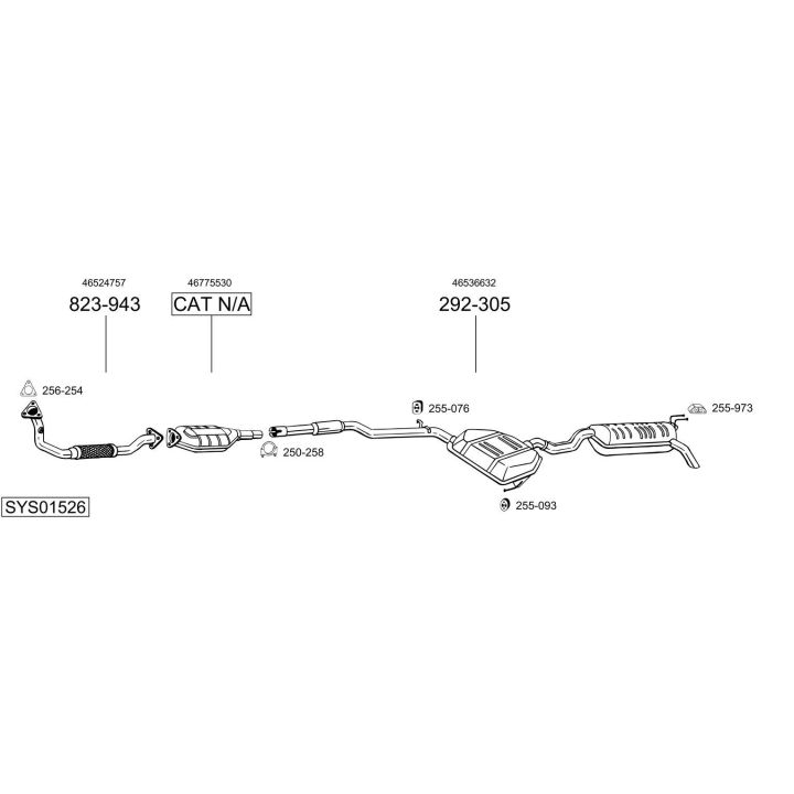 Išmetimo sistema BOSAL SYS01526