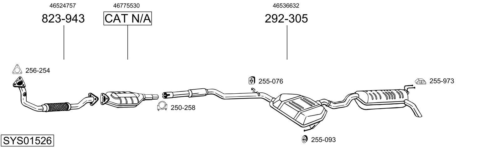 Išmetimo sistema BOSAL SYS01526