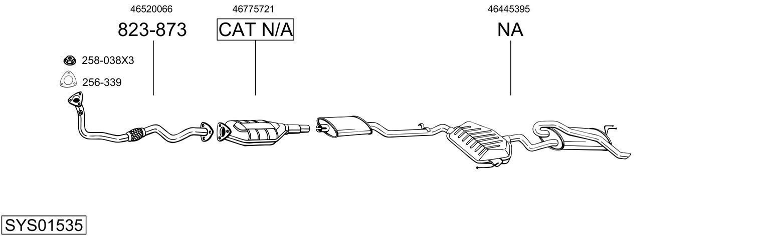 Išmetimo sistema BOSAL SYS01535