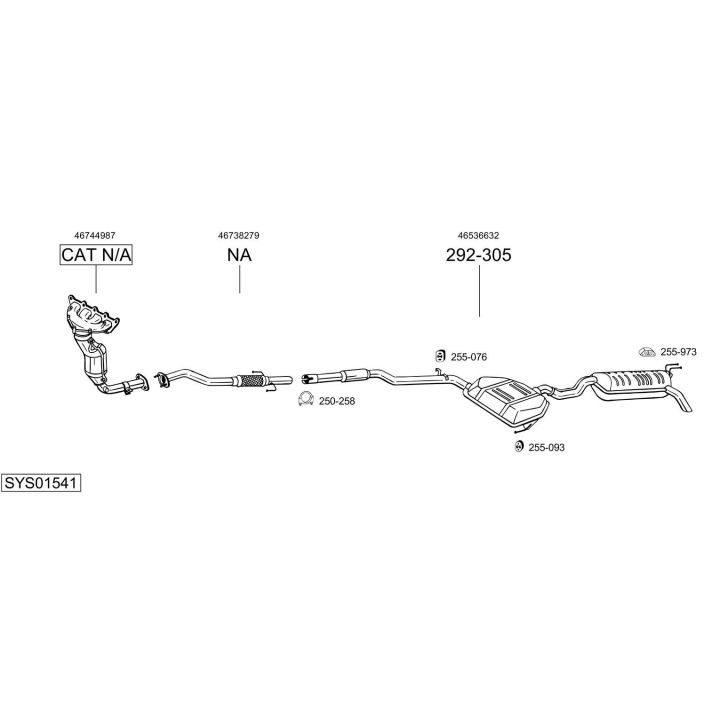 Išmetimo sistema BOSAL SYS01541