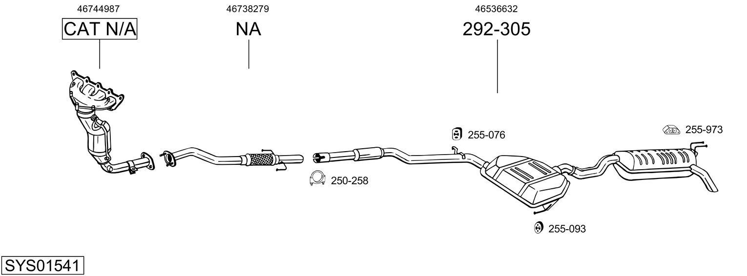 Išmetimo sistema BOSAL SYS01541