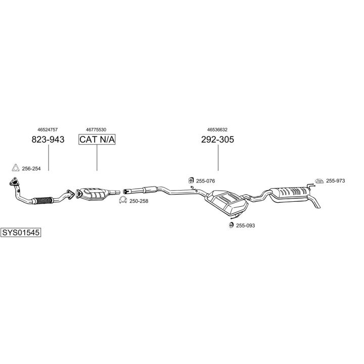 Išmetimo sistema BOSAL SYS01545