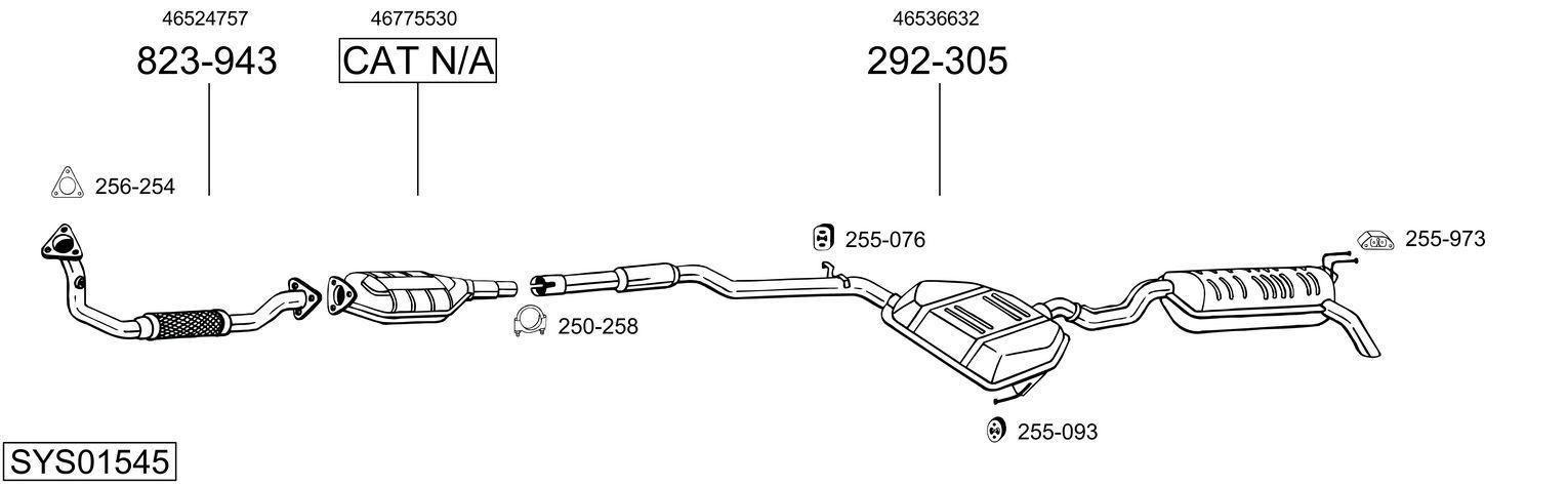 Išmetimo sistema BOSAL SYS01545
