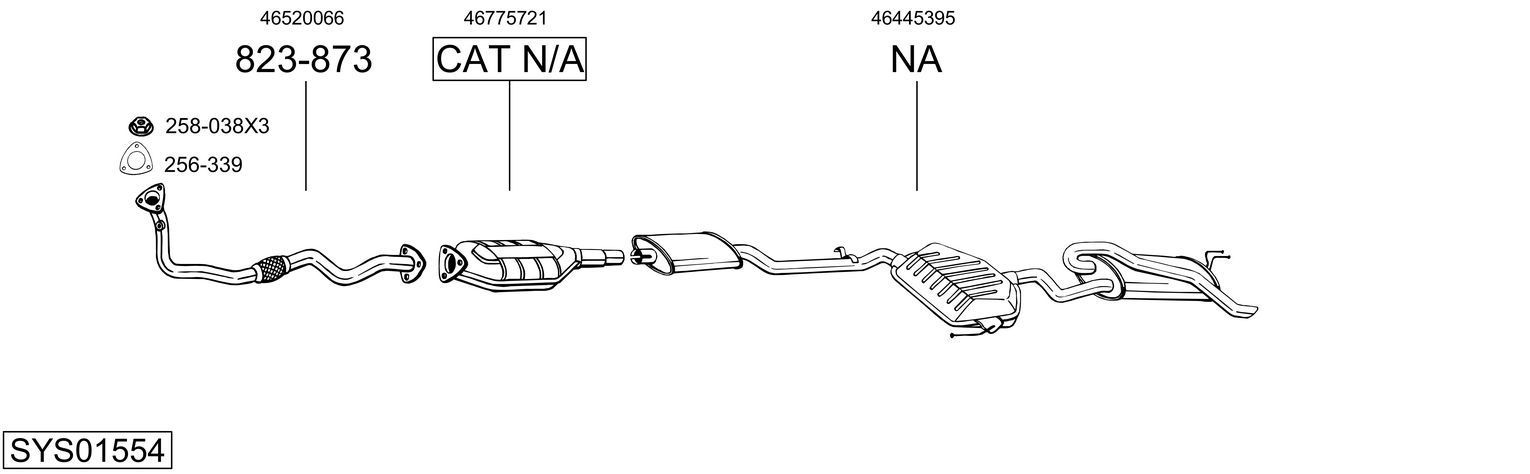 Išmetimo sistema BOSAL SYS01554