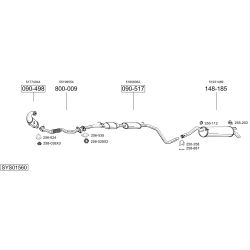 Išmetimo sistema BOSAL SYS01560