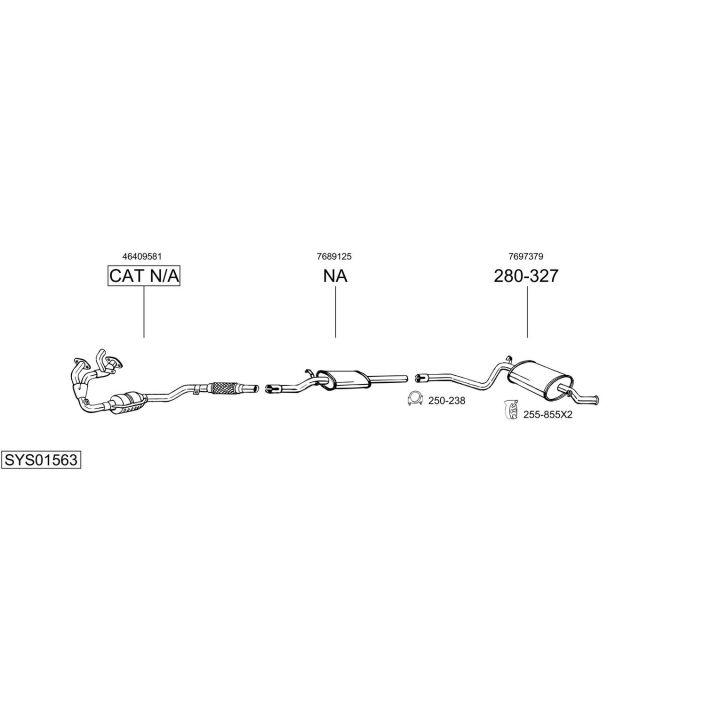 Išmetimo sistema BOSAL SYS01563