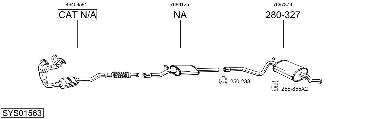 Išmetimo sistema BOSAL SYS01563
