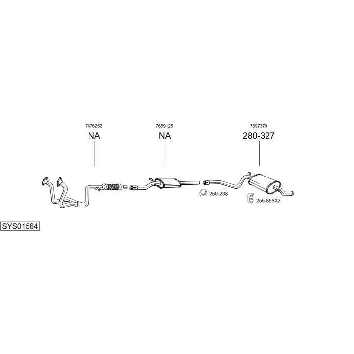 Išmetimo sistema BOSAL SYS01564