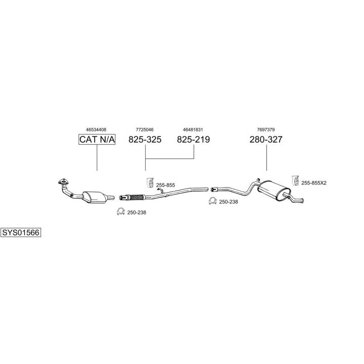Išmetimo sistema BOSAL SYS01566