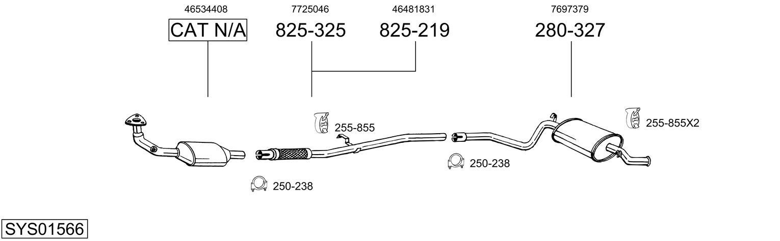 Išmetimo sistema BOSAL SYS01566