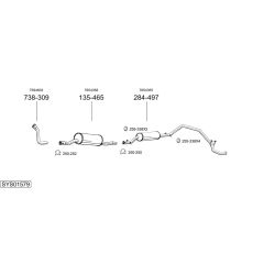Išmetimo sistema BOSAL SYS01579