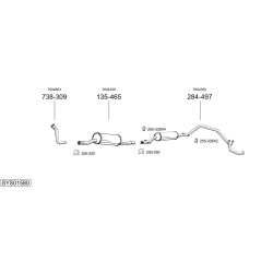 Išmetimo sistema BOSAL SYS01580