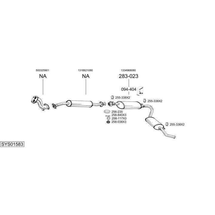 Išmetimo sistema BOSAL SYS01583