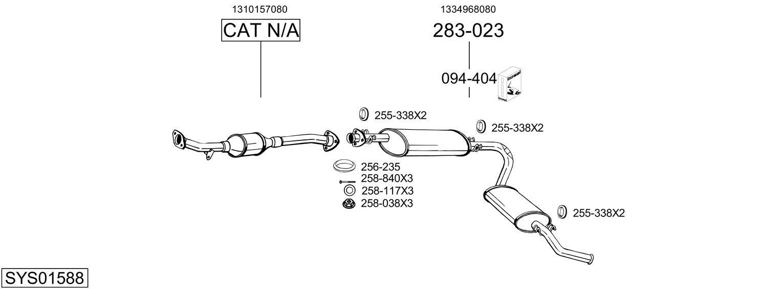 Išmetimo sistema BOSAL SYS01588