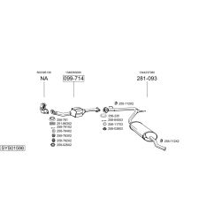 Išmetimo sistema BOSAL SYS01598