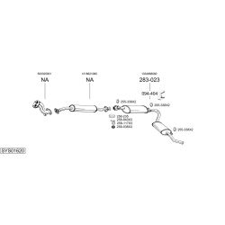 Išmetimo sistema BOSAL SYS01620