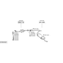 Išmetimo sistema BOSAL SYS01621