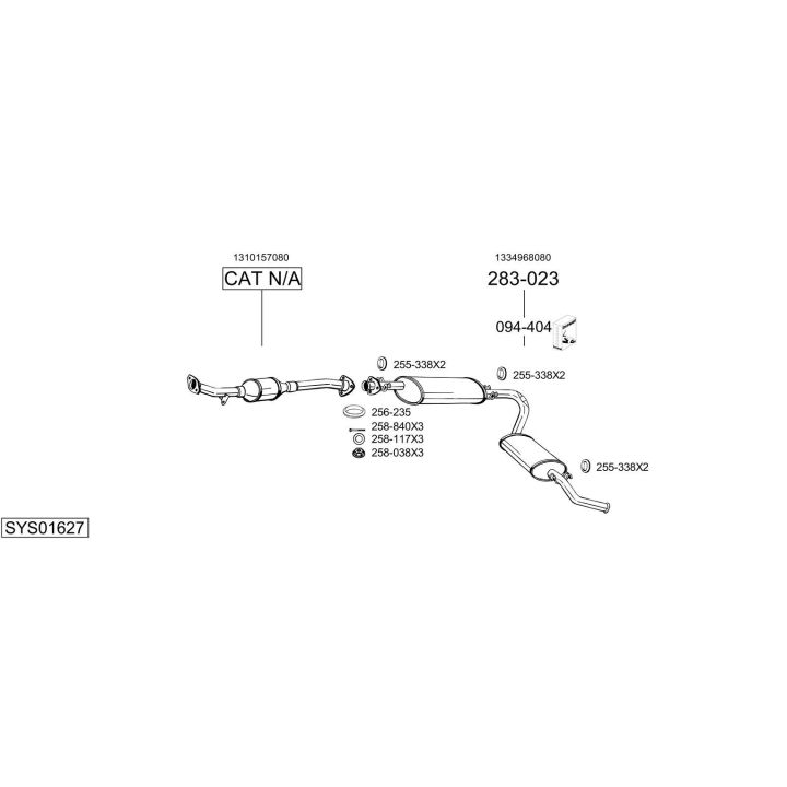 Išmetimo sistema BOSAL SYS01627