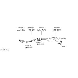 Išmetimo sistema BOSAL SYS01647