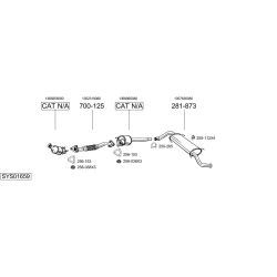 Išmetimo sistema BOSAL SYS01659