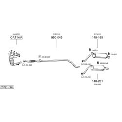 Išmetimo sistema BOSAL SYS01669
