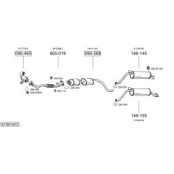 Išmetimo sistema BOSAL SYS01672