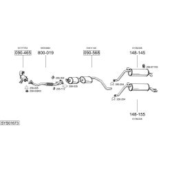 Išmetimo sistema BOSAL SYS01673