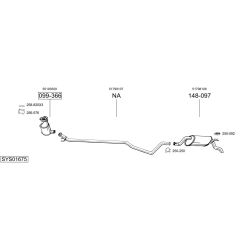 Išmetimo sistema BOSAL SYS01675