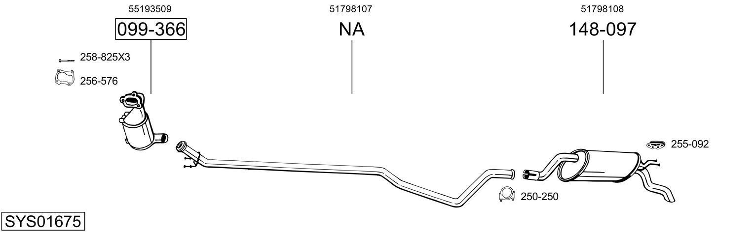 Išmetimo sistema BOSAL SYS01675