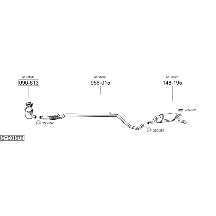 Išmetimo sistema BOSAL SYS01676