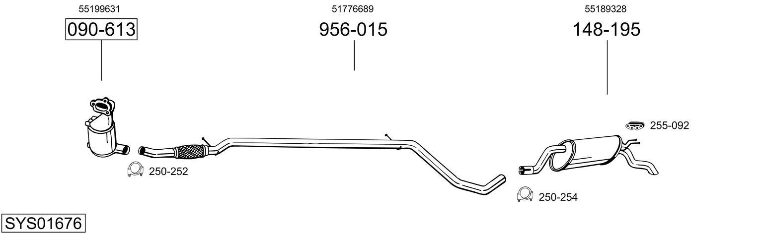 Išmetimo sistema BOSAL SYS01676
