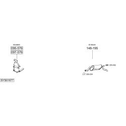 Išmetimo sistema BOSAL SYS01677
