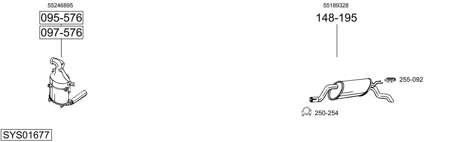 Išmetimo sistema BOSAL SYS01677