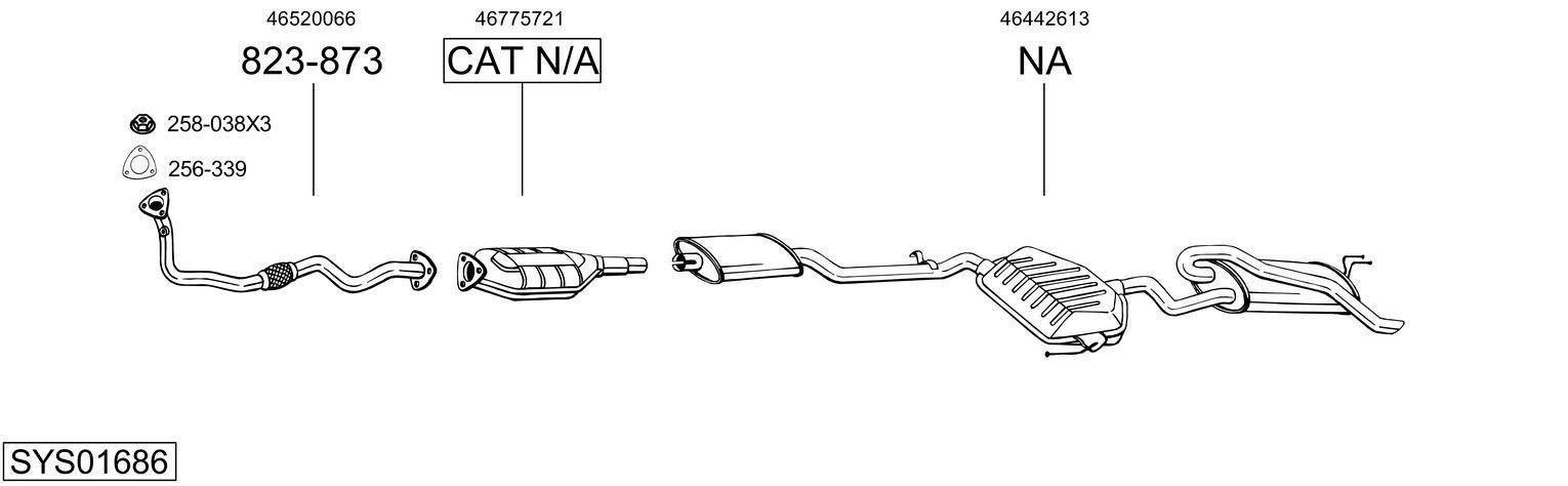 Išmetimo sistema BOSAL SYS01686